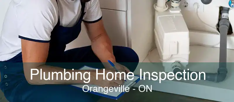 Plumbing Home Inspection Orangeville - ON